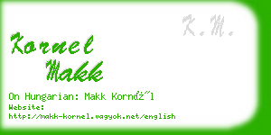 kornel makk business card